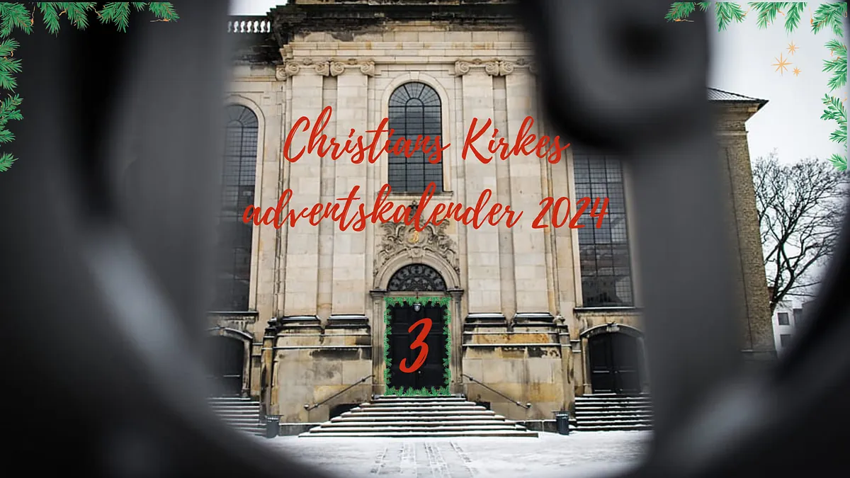 Foto af Christians Kirke adventskalender låge 1